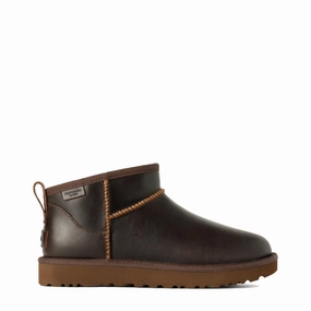 UGG Womens Classic Ultra Mini Leather Regen Boot Ironwood Womens Shoes top picks sale