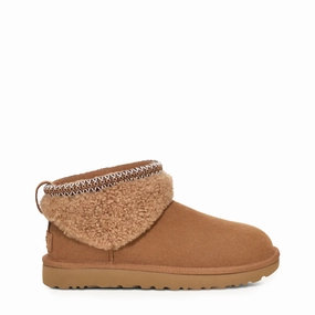 UGG Womens Classic Ultra Mini Maxi Curly Boot Chestnut Womens Shoes top picks sale