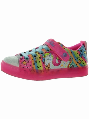 Unicorn Burst Girls Slip On Glitter Light-Up Shoes Affordable Casual Footwear for Girls