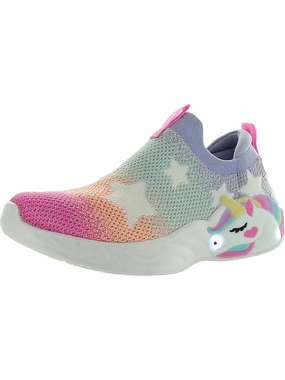 Unicorn Dreams Girls Slip On Memory Foam Light-Up Shoes Affordable Casual Footwear for Girls