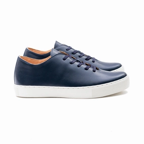 Upton Wholecut TL - Navy Calf Mens Sneakers on clearance