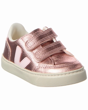 VEJA Small V-12 Chromefree Leather Sneaker Girls Casual Shoes promo price