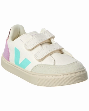 VEJA Small V-12 Leather Sneaker Cheap Girls Footwear online