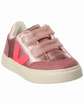 VEJA Small V-12 Leather Sneaker Affordable Casual Footwear for Girls