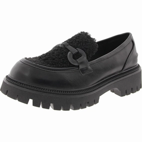 Vince Womens Solid Faux Leather Loafers Womens Casual Flats sale