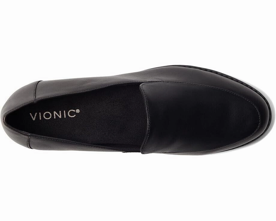 VIONIC Kensley Loafers Women's US 8.5 Black Nappa Leather Slip On Shoes ZPO2606