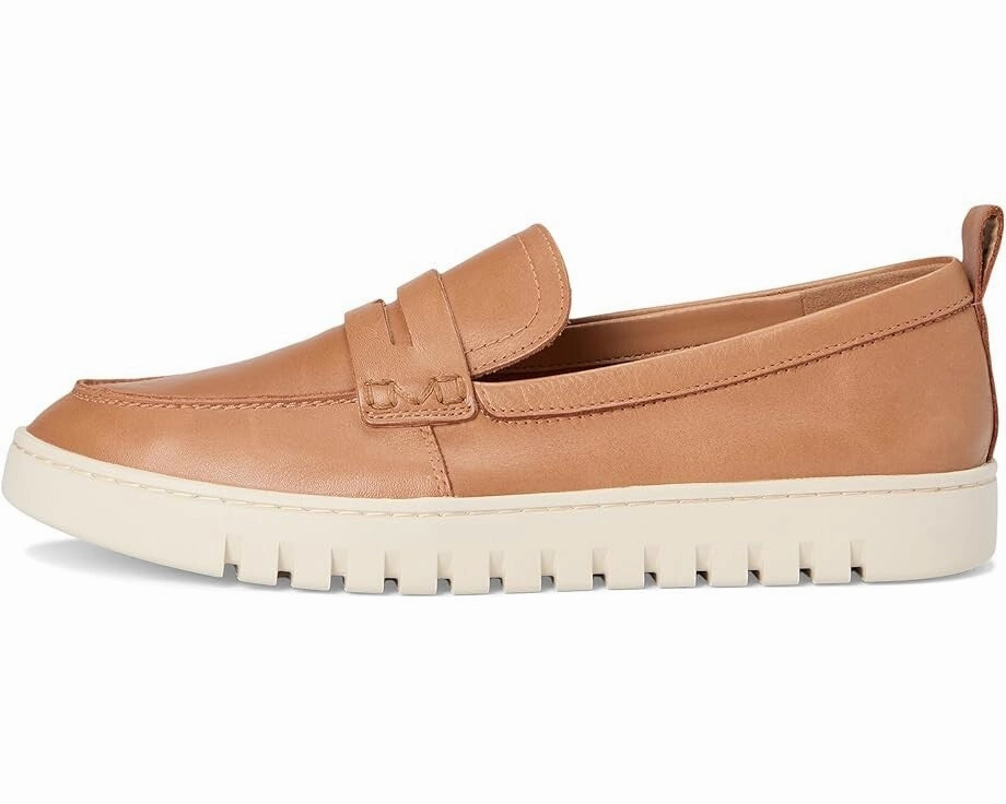 Vionic Uptown Flat Women's US 8 Camel Leather Round Toe Loafers Shoes ZPO3648