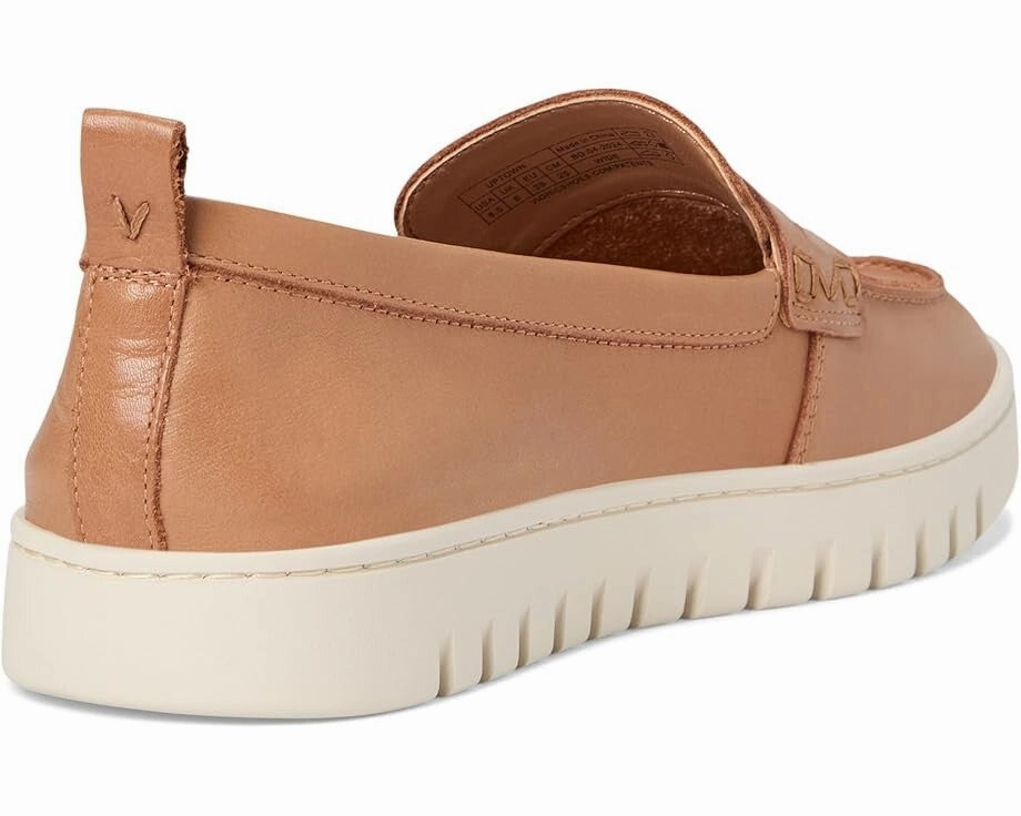 Vionic Uptown Flat Women's US 8 Camel Leather Round Toe Loafers Shoes ZPO3648