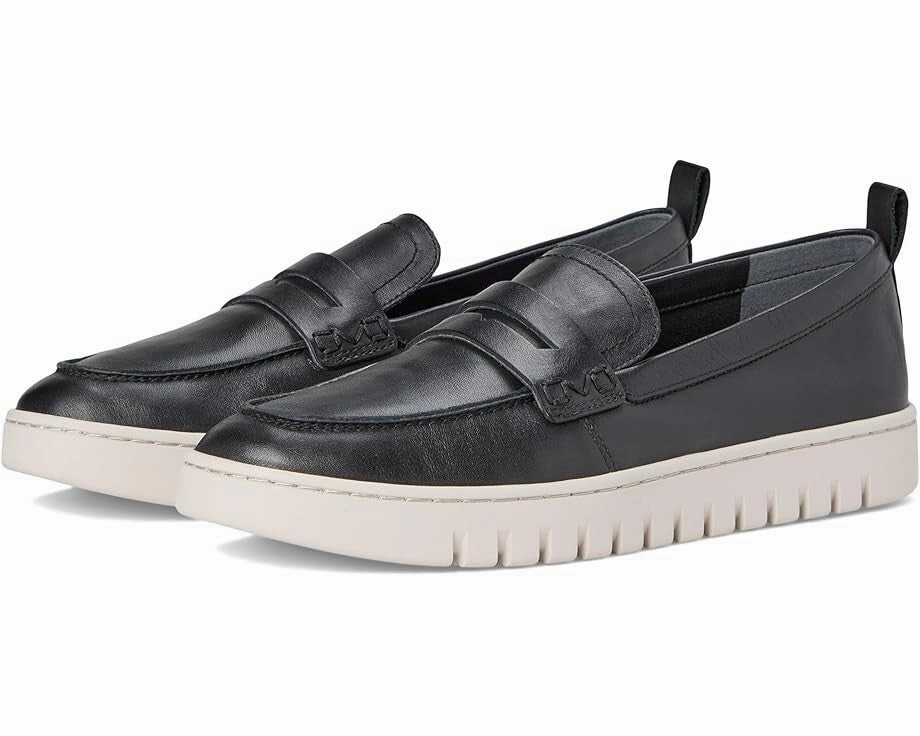 Vionic Uptown Flat Women's US 9 Black Leather Round Toe Loafers Shoes ZPO3653 Cheap Ballerina Flats Womens