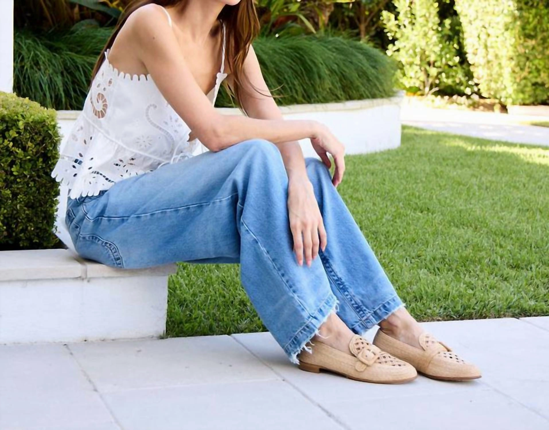 Visconti Textile Loafers In Natural