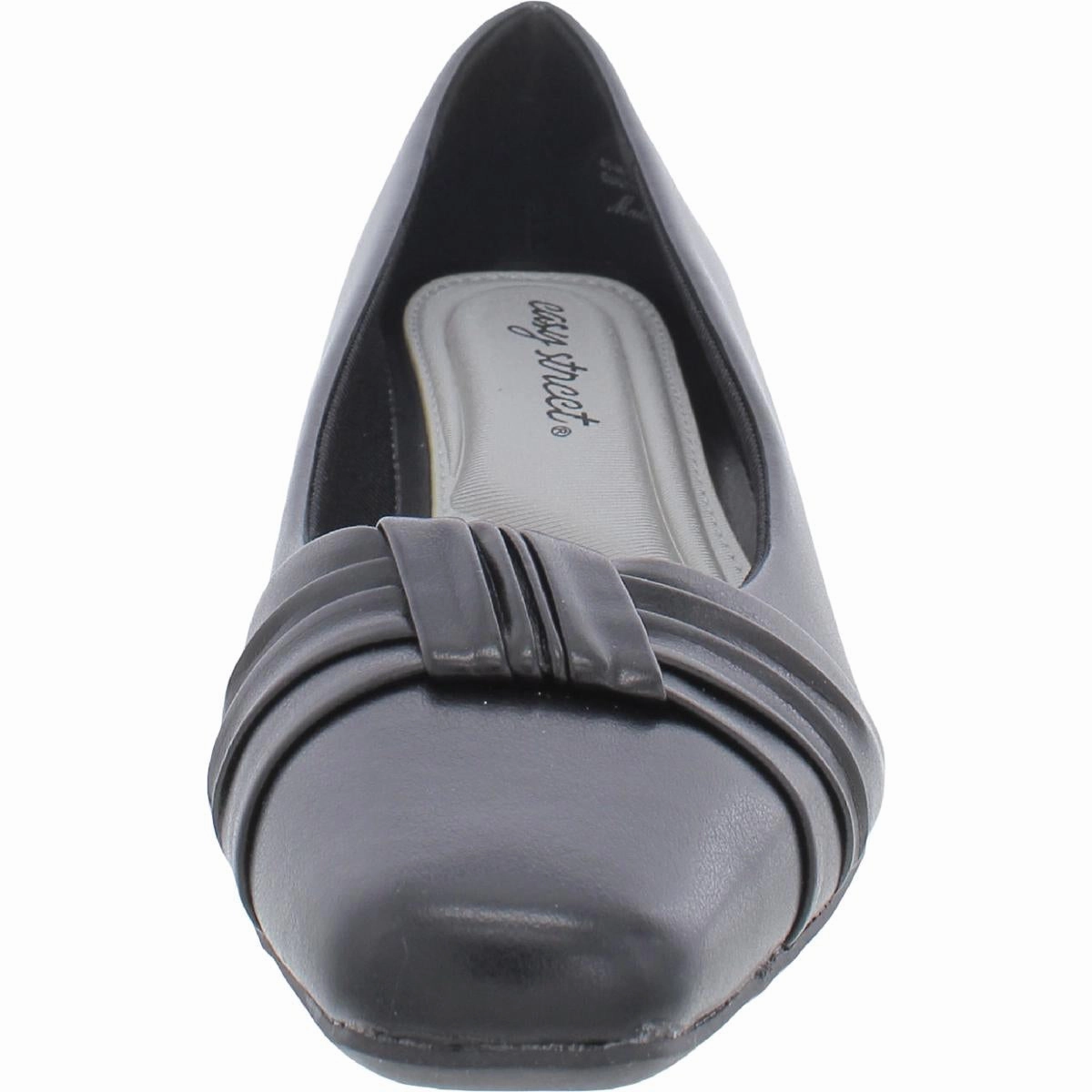 Waive Womens Faux Leather Gathered Flats