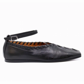 Whip Stitch Flats In Black Soft Sole Flats Womens sale
