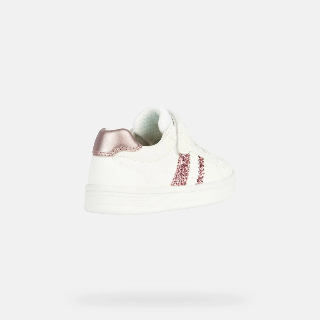 White DJRock Glitter Stripe Sneakers