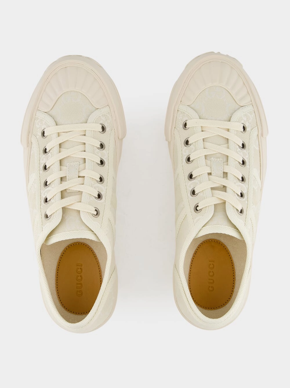 White GG Canvas Chunky Trainer
