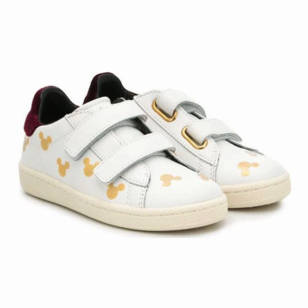 WHITE GOLD MICKEY PRINT SHOES Boys Casual Shoes clearance