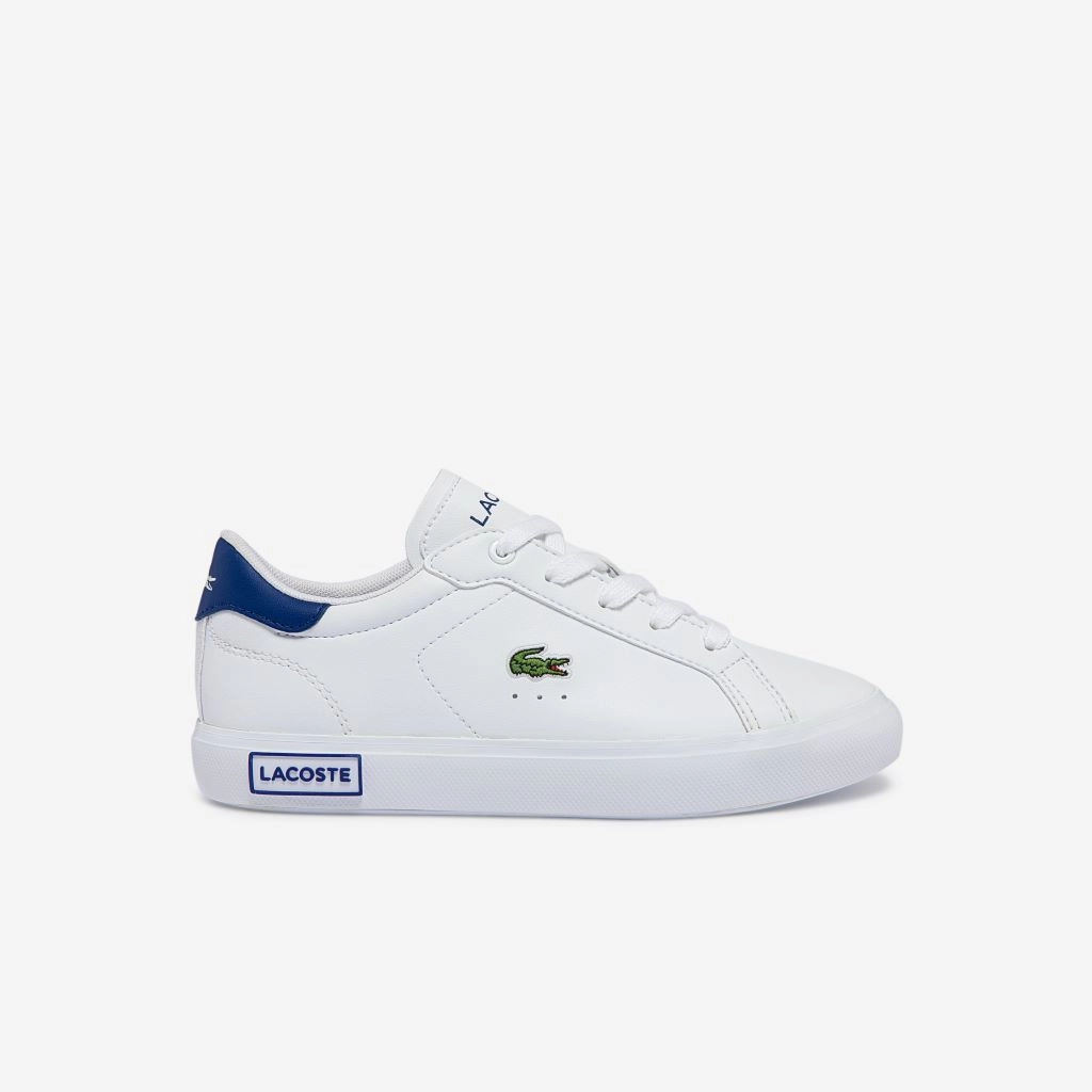 White Heel Logo Teen Trainers