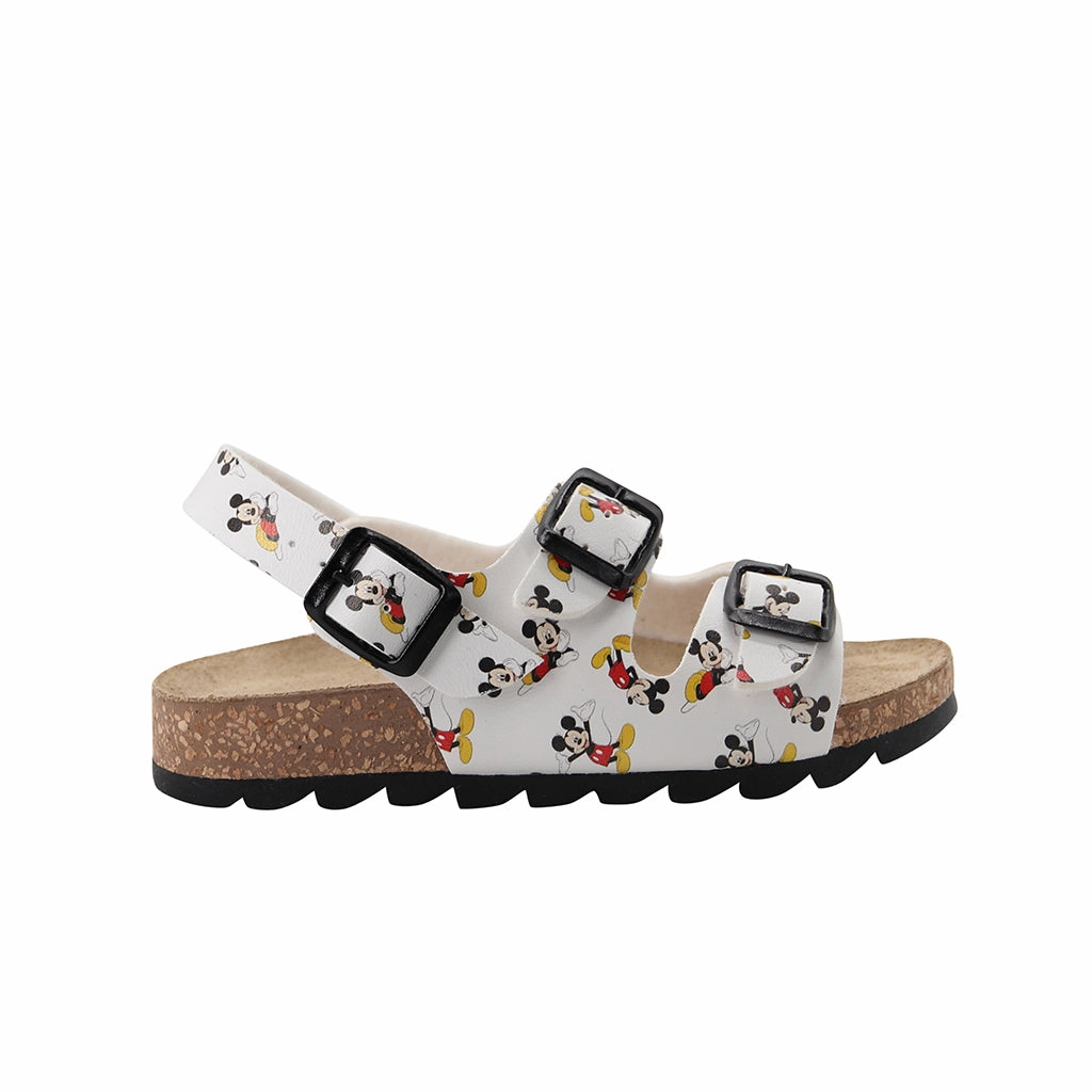 White Mickey Mouse Buckle Sandals Discount Girls Shoes with deals