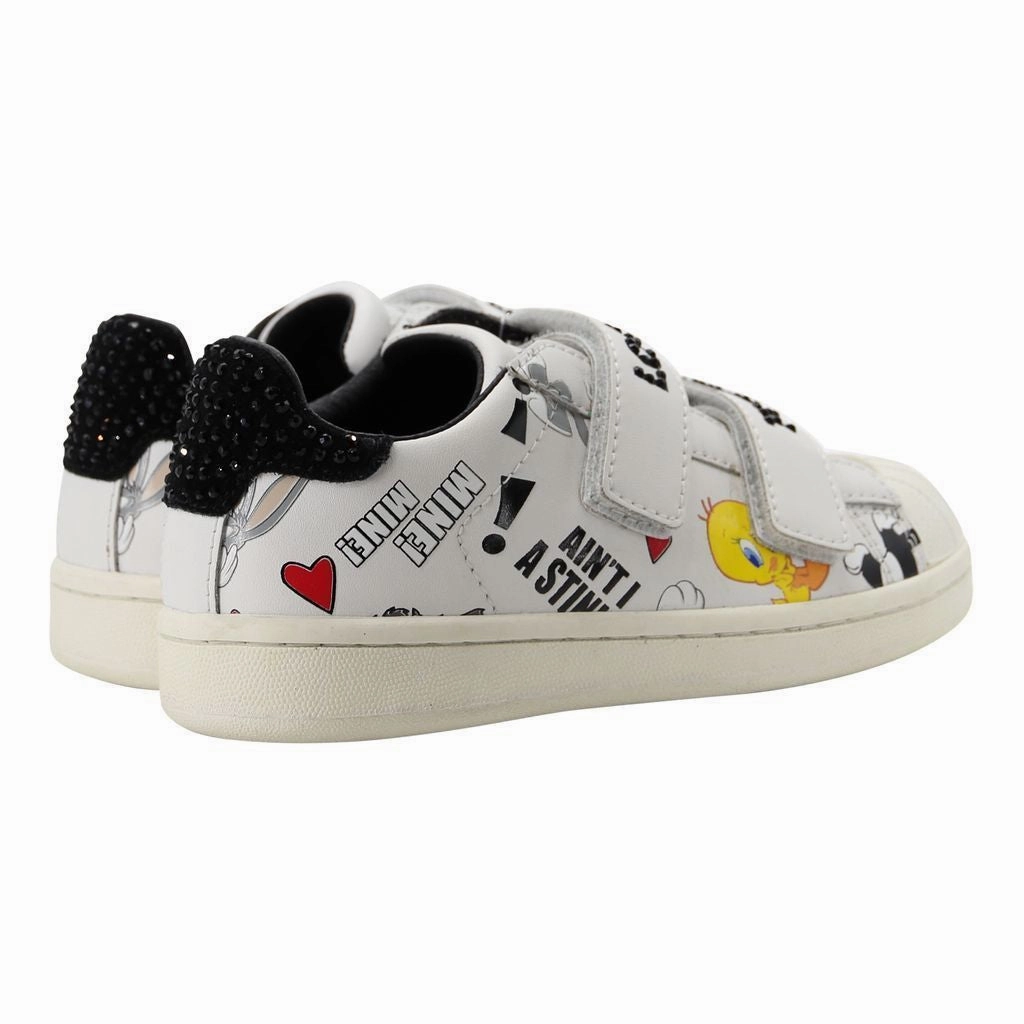 White Tweety Velcro Sneakers