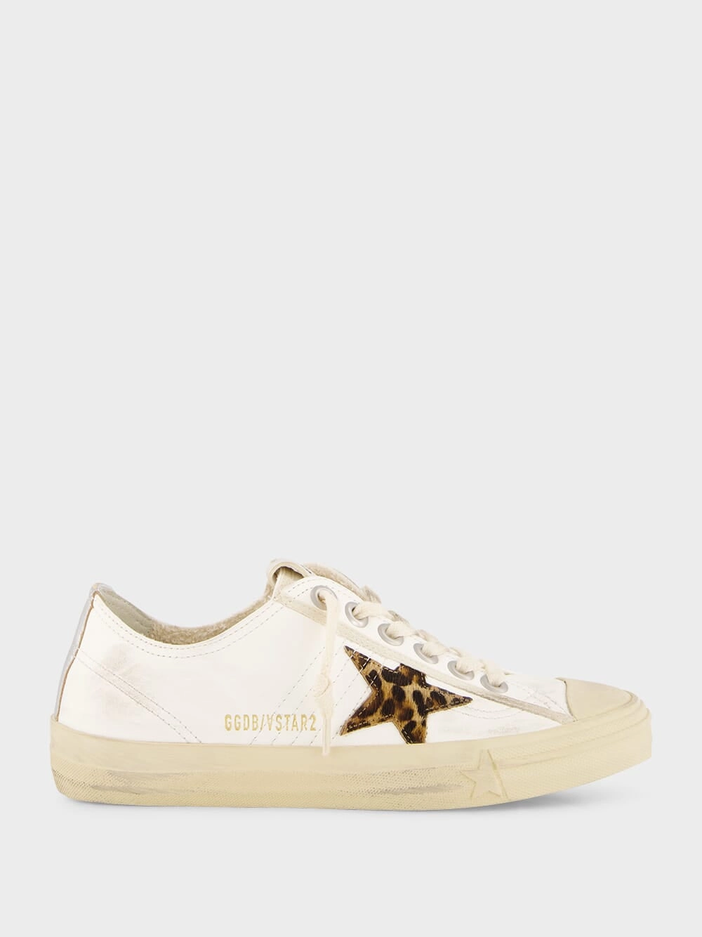 White V-Star LTD Sneakers with Pony Skin Star Womens Sneakers at outlet price