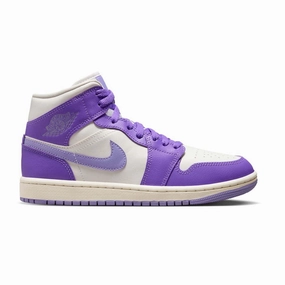 Wmns Air Jordan 1 Mid 'Action Grape' Fashion Shoes for Women