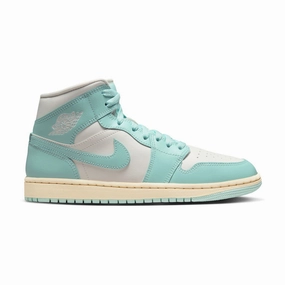 Wmns Air Jordan 1 Mid 'Light Dew Muslin' Mens Casual Footwear sale