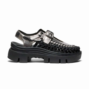 Wmns Platform Uneek Mary Jane 'Silver Black' Womens Shoes discount online