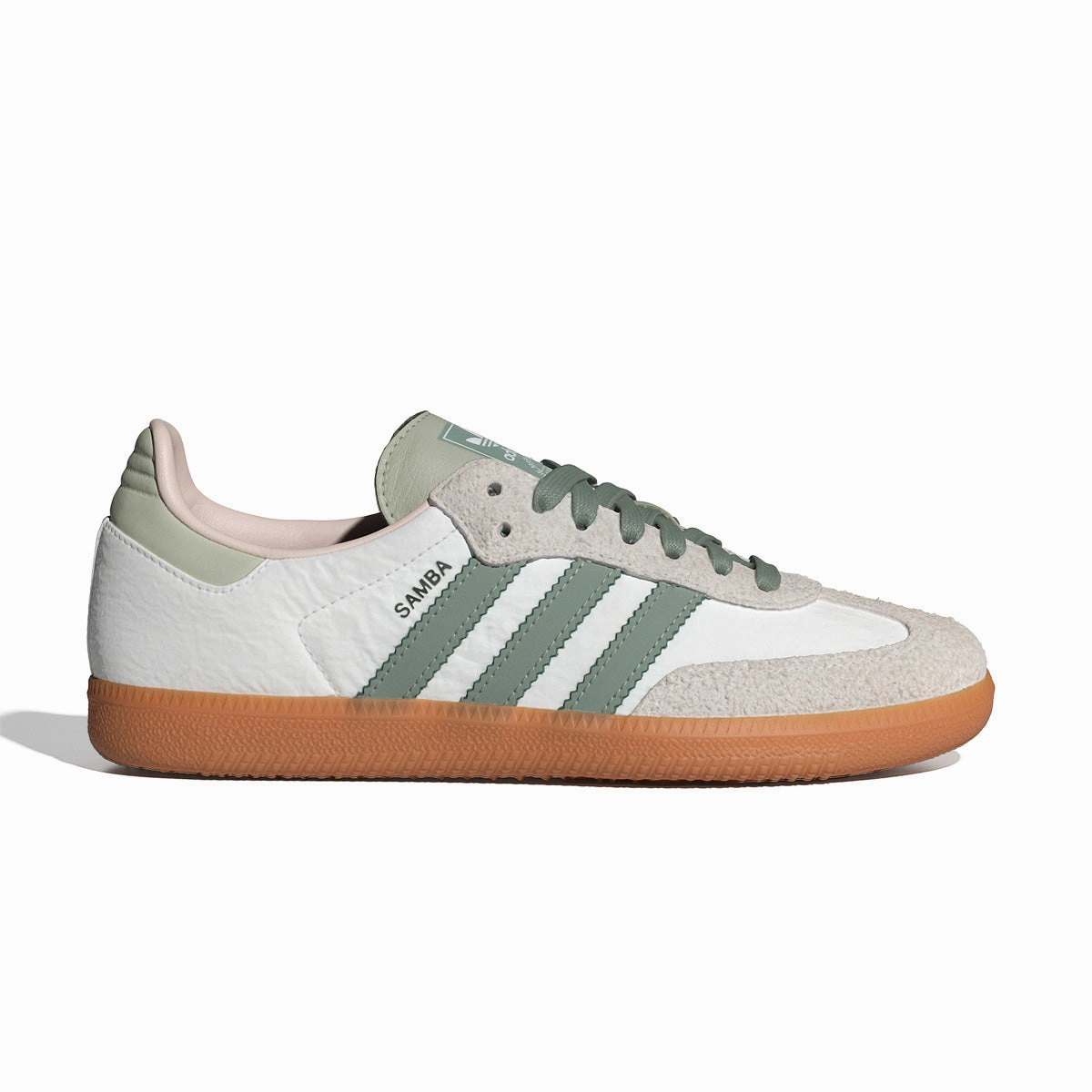 Wmns Samba OG 'White Silver Green' Fashion Shoes for Women