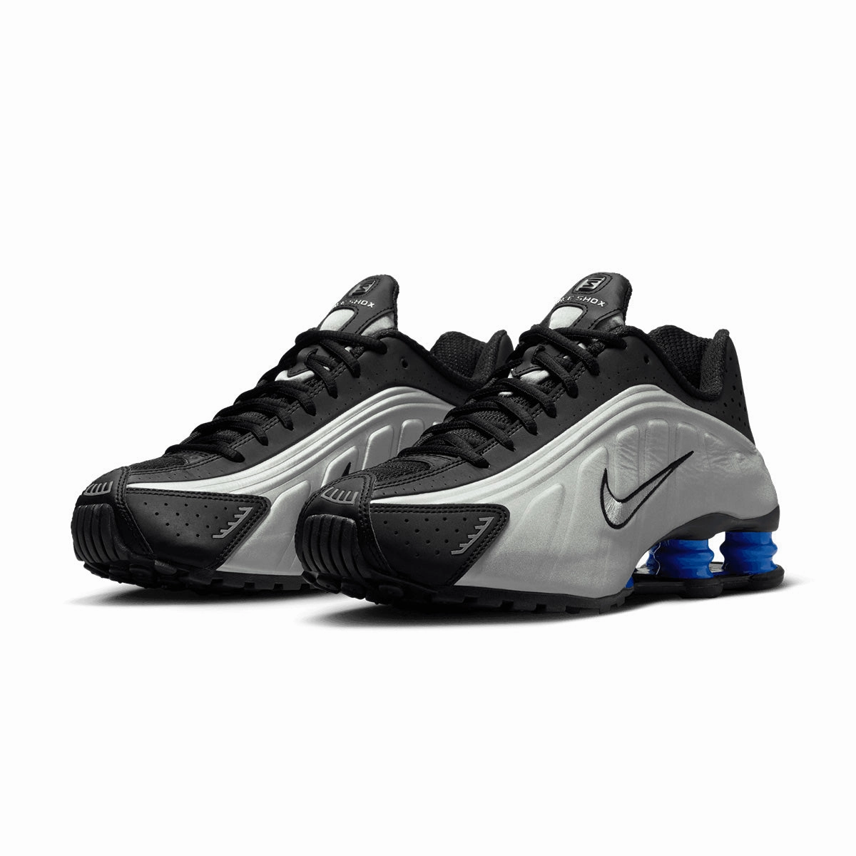 Wmns Shox R4 'Metallic Silver Black Racer Blue'