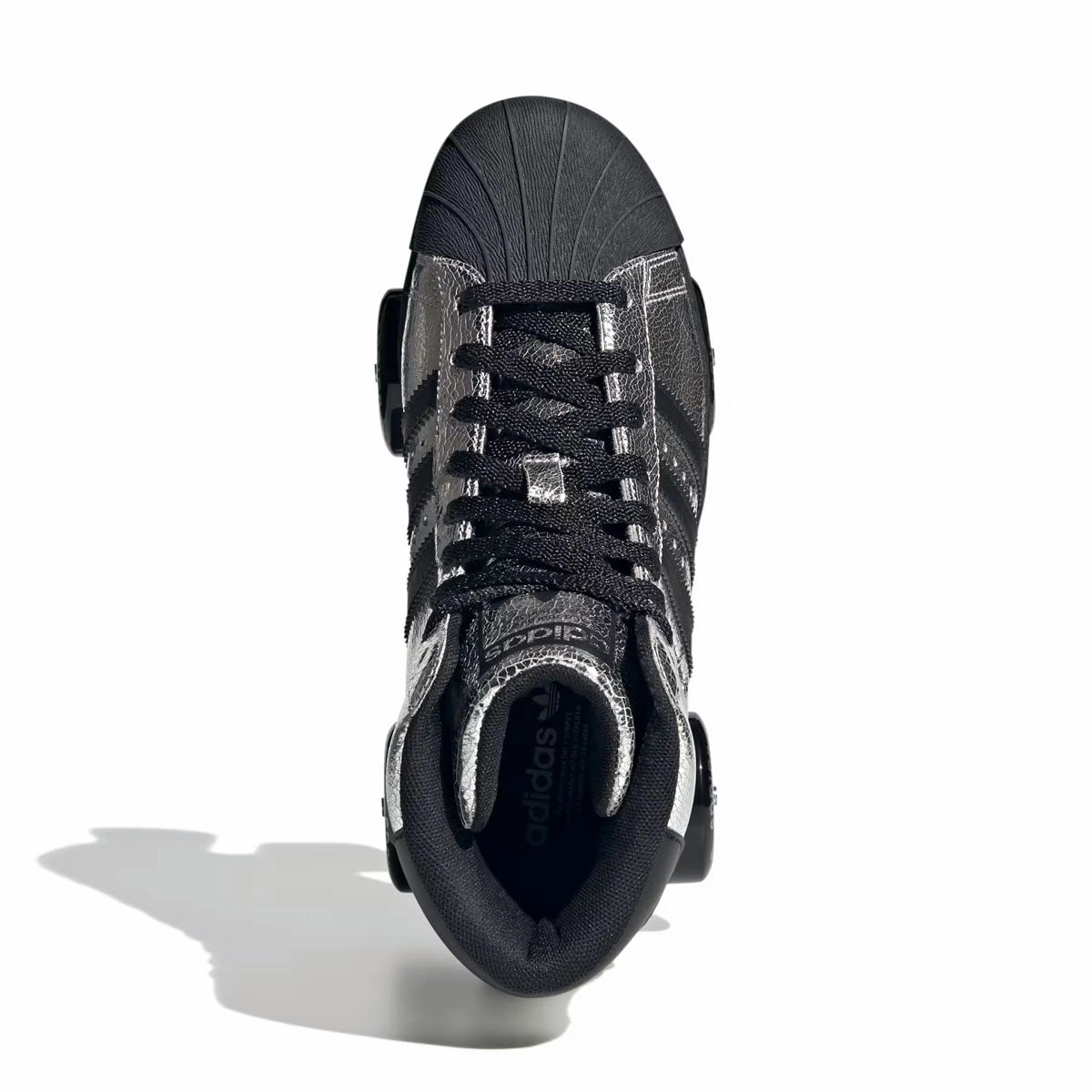 Wmns Superstar 82 Roller Skates 'Silver Metallic Core Black'