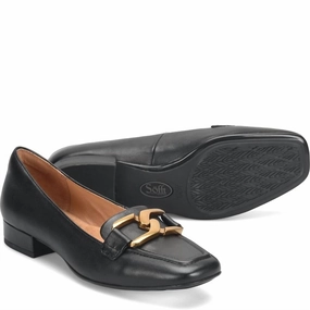 Women Erica Loafer In Black Leather Womens Flats special deals