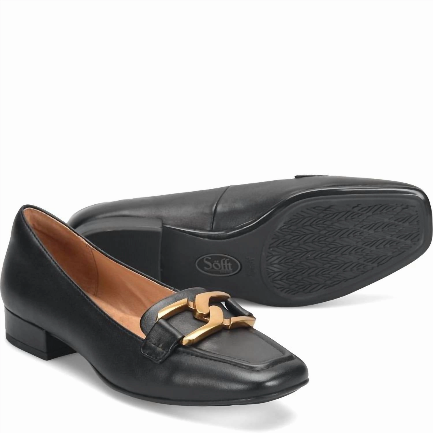 Women Erica Loafer In Black Leather Womens Flats special deals