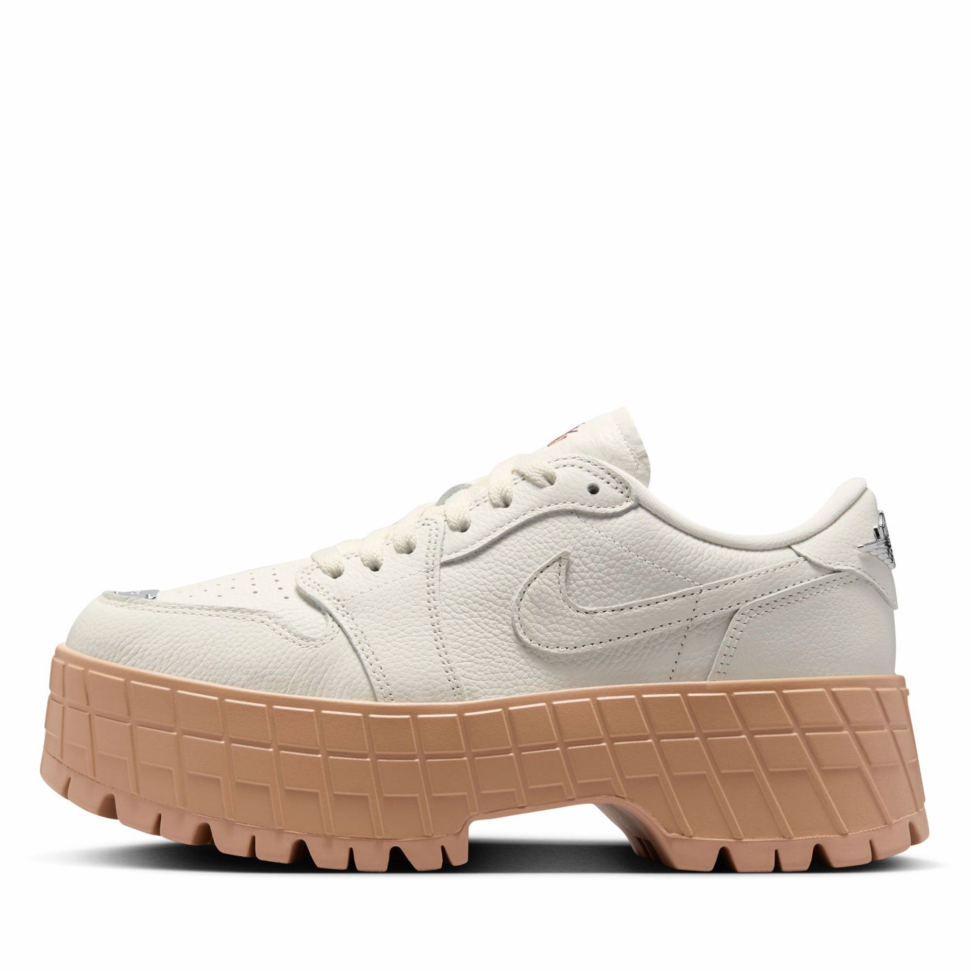Women's Air Jordan 1 Brooklyn Low - Sail/Metallic Silver Sneakers final sale