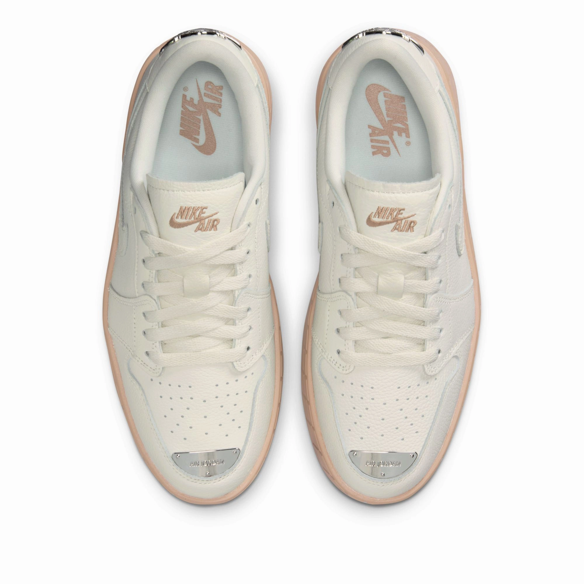 Women's Air Jordan 1 Brooklyn Low - Sail/Metallic Silver