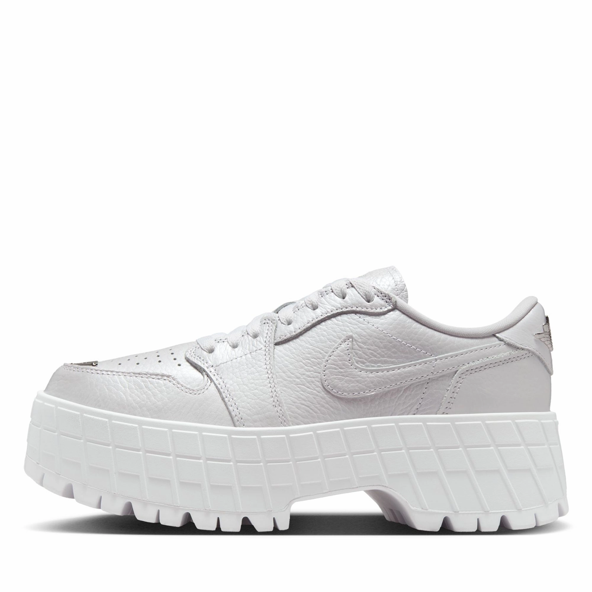Women's Air Jordan 1 Brooklyn Low - White/Metallic Silver Womens Shoes outlet price