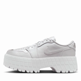 Women's Air Jordan 1 Brooklyn Low - White/Metallic Silver Womens Shoes outlet price