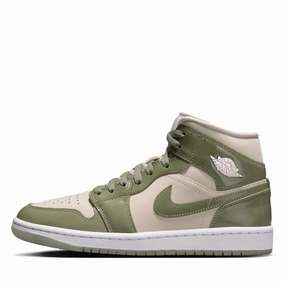 Women's Air Jordan 1 Mid SE - Sea Glass/Oil Green Womens Shoes outlet price