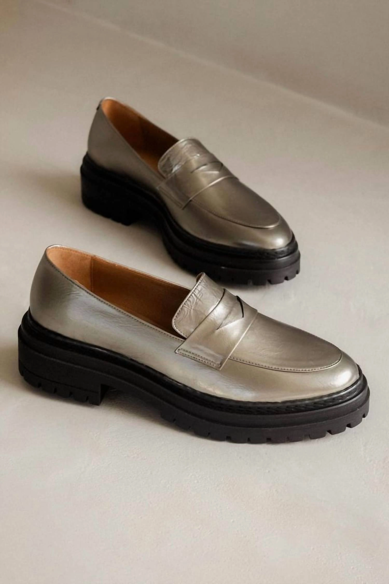 Women's Amalia Loafer In Cosmic Silver Trendy Flats for Women