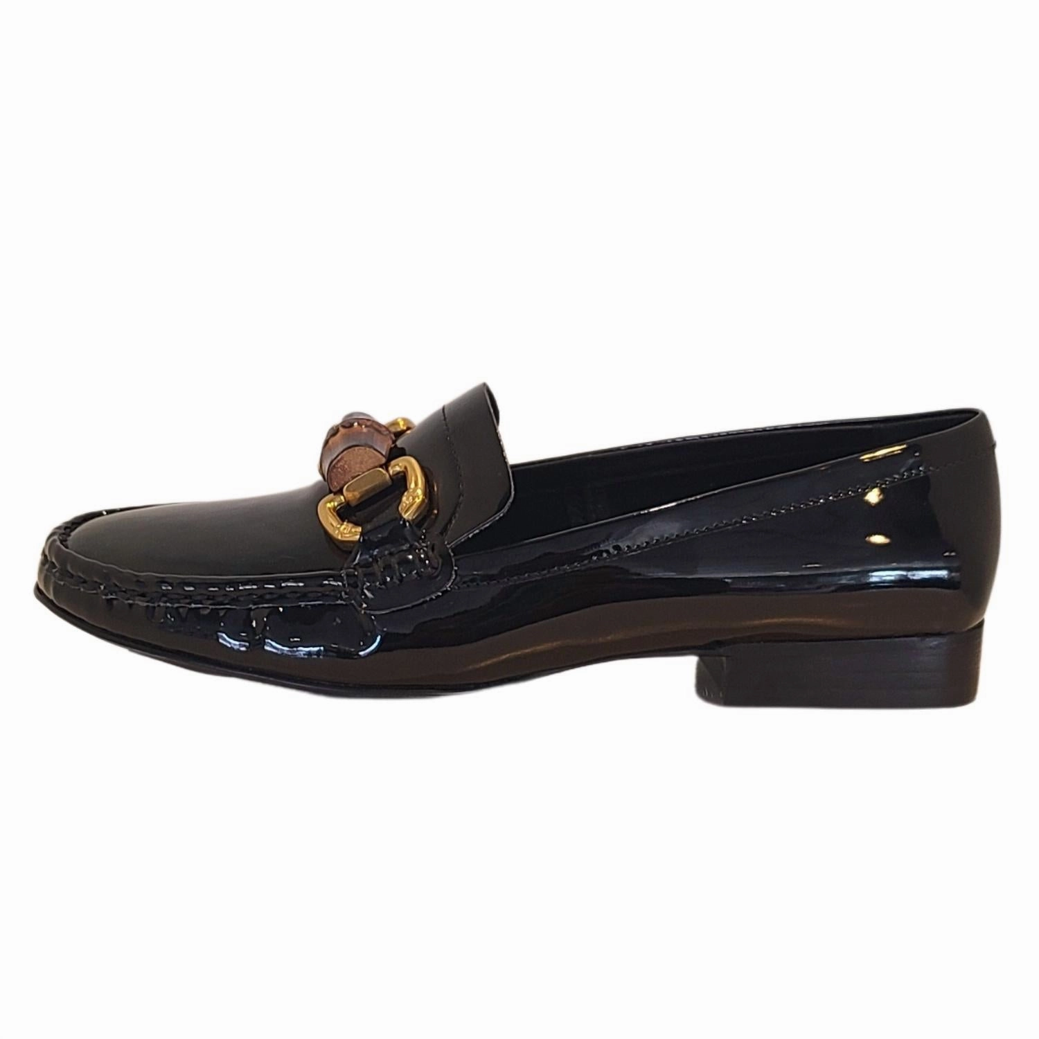 Women's Apprentice Loafer Patent In Black/gold Womens Fashion Flats cheap