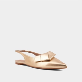 Women's Audrey Slingbacks Flats In Gold Trendy Flats for Women