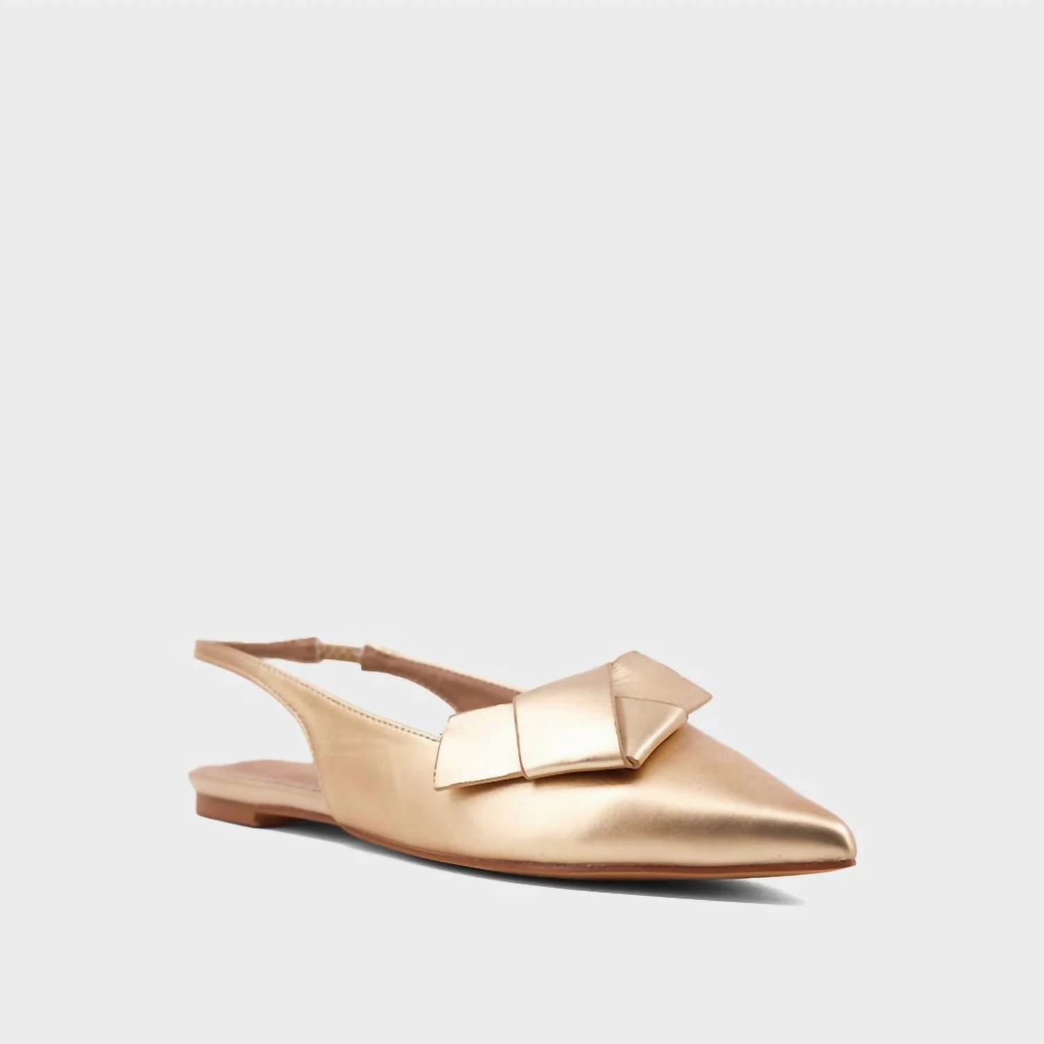 Women's Audrey Slingbacks Flats In Gold Trendy Flats for Women