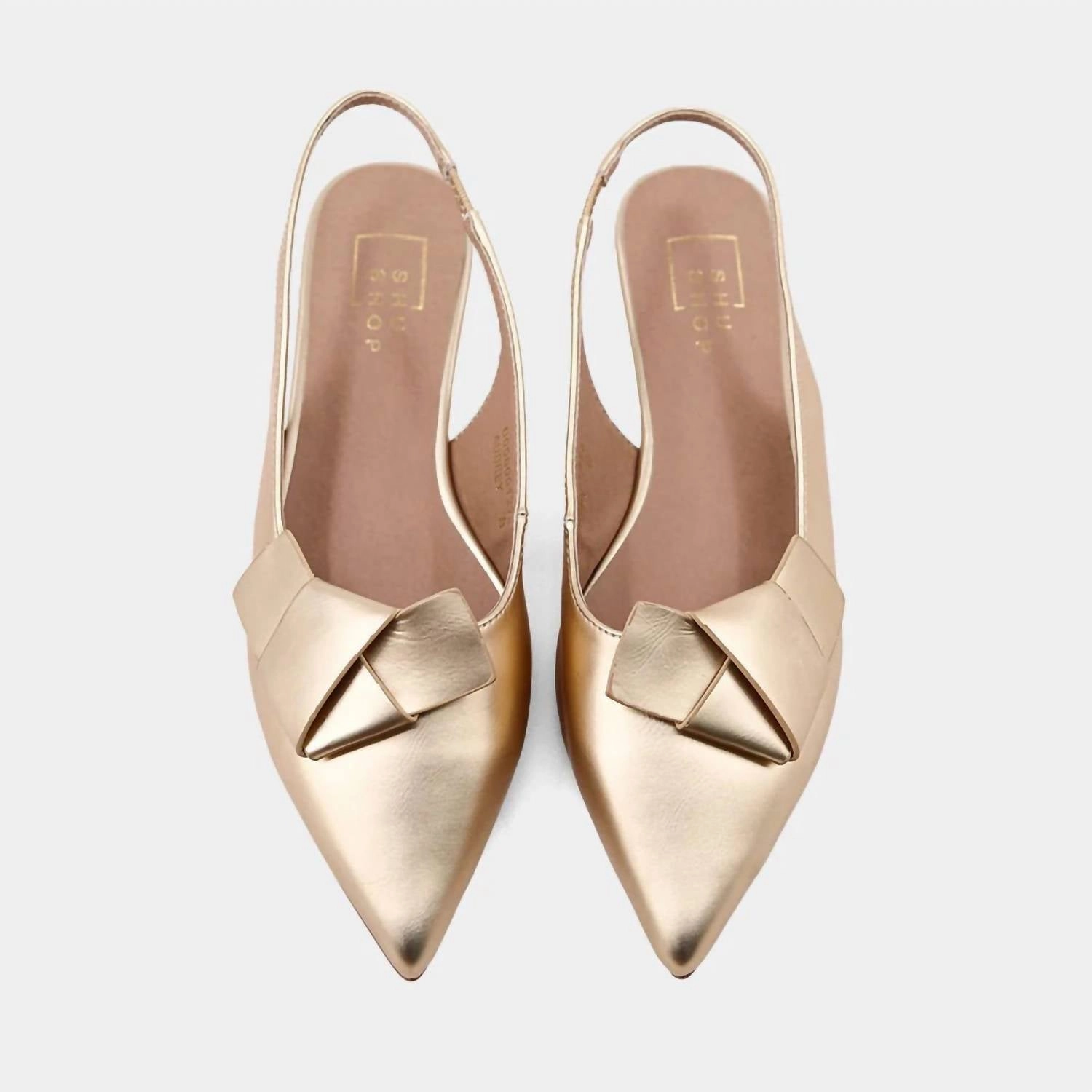 Women's Audrey Slingbacks Flats In Gold