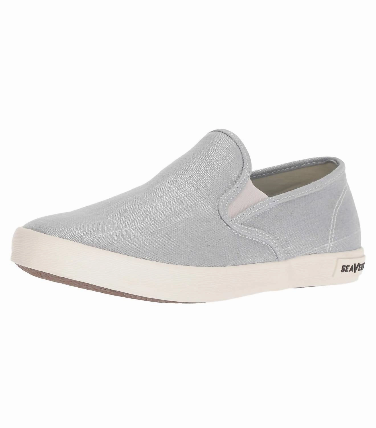 Women's Baja Metallic Slip On In Silver Linen