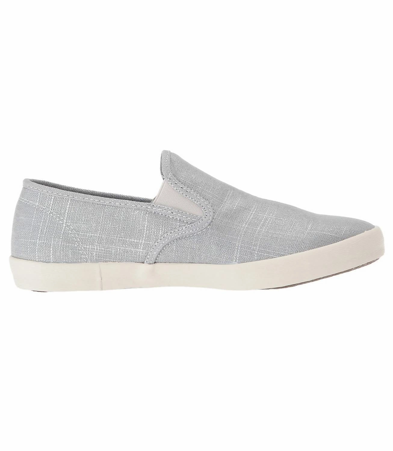 Women's Baja Metallic Slip On In Silver Linen Womens Flats special deals