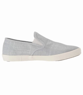Women's Baja Metallic Slip On In Silver Linen Womens Flats special deals
