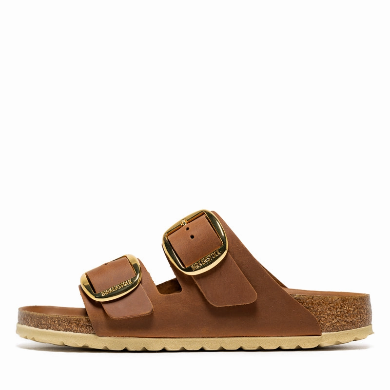 Women's Birkenstock Arizona Big Buckle Oiled Leather - Cognac Womens Shoes outlet price