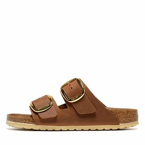 Women's Birkenstock Arizona Big Buckle Oiled Leather - Cognac Womens Shoes outlet price