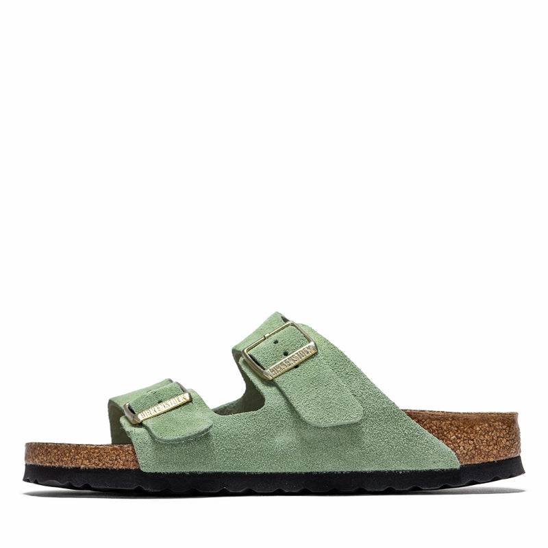 Women's Birkenstock Arizona Soft Footbed Suede - Green Tea Womens Shoes outlet price