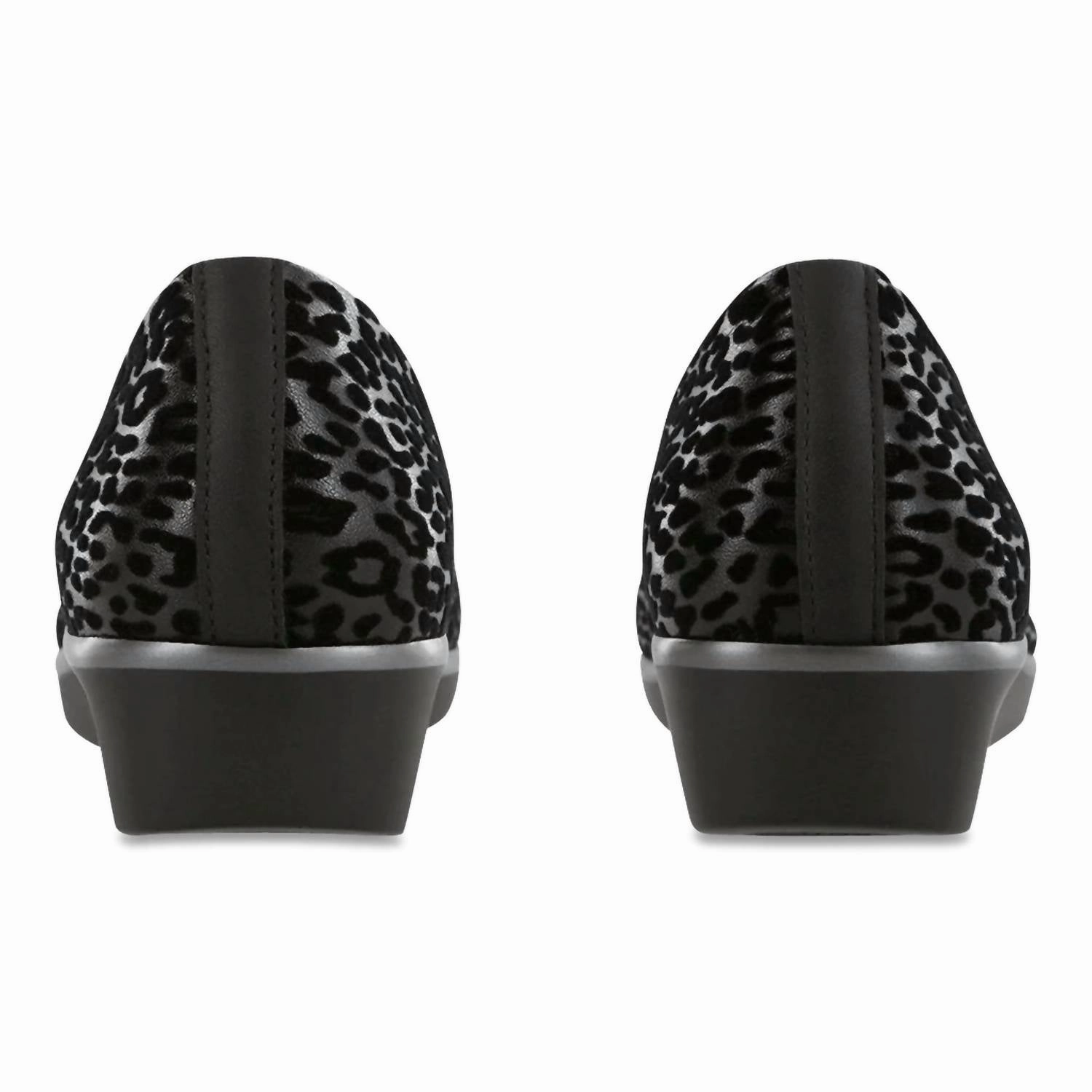 Women's Bliss Slip On Wedge - Double Wide In Black Leopard