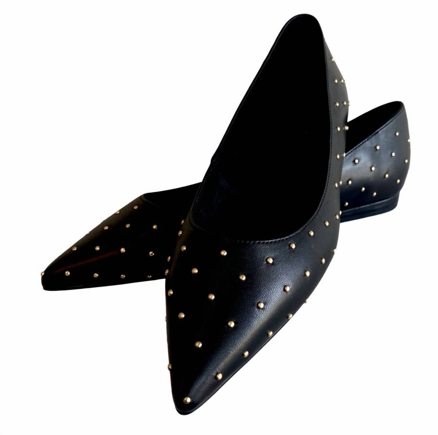 Women's Brie Pointed Flat Shoes In Black/gold