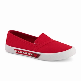 Women's Canvas Flats Hearts In Red Womens Casual Flats sale